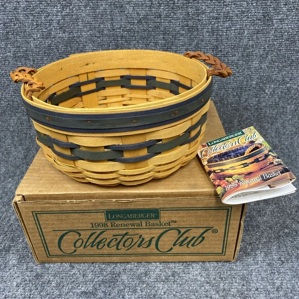 Longaberger 1998 Renewal Basket Collectors Club Edition Box Booklet